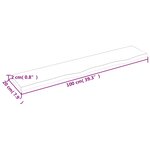 vidaXL Étagère murale marron clair 100x20x2cm bois chêne massif traité