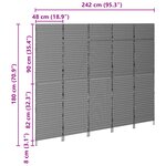 vidaXL Paravent 5 panneaux pliable beige 245x180 cm en poly rotin