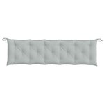 vidaXL Coussin de banc de jardin gris clair mélangé 180x50x7 cm tissu
