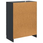 vidaXL Buffet avec tiroir Noir 66 x 34 5 x 87 cm Bois d'ingénierie