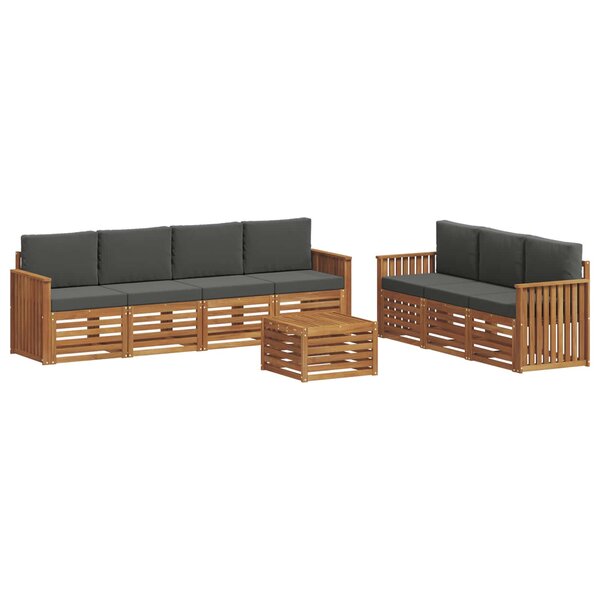 vidaXL Ensembles de canapés 8 pc Naturel et Anthracite