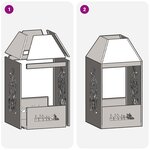 brasero vidaXL 50x50x100 cm en acier vieilli