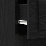 vidaXL Bureau avec porte Chêne noir 50 x 115 x 75 cm Bois d'ingénierie