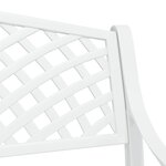 vidaXL Banc de jardin 102 cm aluminium coulé blanc