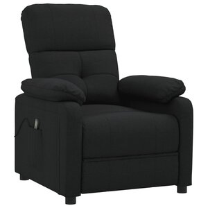 vidaXL Fauteuil de massage Noir Tissu