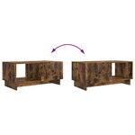 vidaXL Table basse Chêne fumé 90 x 50 x 40 cm Bois d'ingénierie