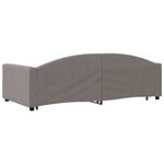 vidaXL Lit de jour avec lit gigogne taupe 100x200 cm tissu