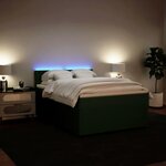vidaXL Sommier à lattes de lit et matelas Vert foncé 140x190cm Velours
