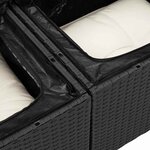 vidaXL Ensemble de canapé de jardin 9 Pièces Noir et Crème polyrotin