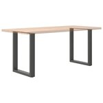 vidaXL Pieds de table à manger en U 2 pièces Anthracite 70 x (72-73) cm Acier
