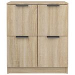 vidaXL Buffets 2 Pièces Chêne sonoma 60x30x70 cm Bois d'ingénierie
