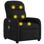 vidaXL Fauteuil de massage inclinable électrique Noir Tissu