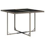 vidaXL Ensemble à manger de jardin 5 Pièces coussins gris résine tressée