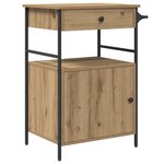 vidaXL Chariot de cuisine en chêne artisanal 56x43x89 5 cm