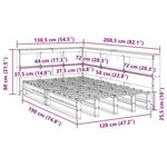 vidaXL Lit bibliothèque sans matelas blanc 120x190 cm bois pin massif