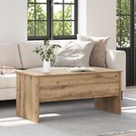 vidaXL Table basse chêne artisanal 102 x 50 5 x 46 5 cm