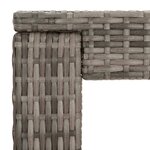 vidaXL Ensemble de bar de jardin 5 Pièces avec coussins gris poly rotin