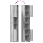 vidaXL Armoire de bain Sonoma gris 30x30x183 5 cm Bois d'ingénierie