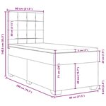 vidaXL Sommier à lattes de lit et matelas Gris foncé 80x200 cm Velours