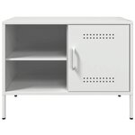 vidaXL Meuble TV blanc 68x39x50 5 cm acier