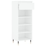 vidaXL Armoire à chaussures Blanc 40x36x105 cm Bois d'ingénierie