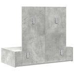 vidaXL Table de Toilette Gris 83 x 40 x 70 cm Bois d'ingénierie