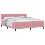 vidaXL Lit à ressorts avec tête de lit Rose 200 x 180 cm Velours