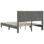 vidaXL Cadre de lit avec tête de lit Gris foncé 160 x 200 cm Velours