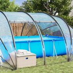 vidaXL Dôme de tente de piscine Transparent 640 x 432 x 205 cm PVC