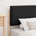 vidaXL Cadre de lit avec tête de lit rembourrée Noir 90 x 190 cm