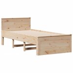 vidaXL Cadre de lit sans matelas avec tête de lit 90x200cm bois de pin