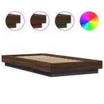 vidaXL Cadre de lit avec lumières LED sans matelas 90x190 cm