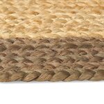 vidaXL Tapis de surface Gris 60 x 400 cm Jute
