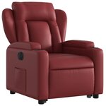 vidaXL Fauteuil inclinable électrique rouge bordeaux similicuir