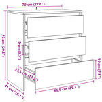 vidaXL Buffet vieux bois 70x41x75 cm bois d'ingénierie