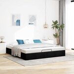 VidaXL Cadre de lit ottoman sans matelas noir 160x200 cm tissu