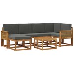 vidaXL Ensemble de canapés d'extérieur 7 Pièces Naturel et Anthracite