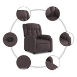 vidaXL Fauteuil inclinable électrique marron foncé tissu
