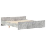 vidaXL Cadre de lit sans matelas gris béton 160x200 cm