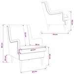 vidaXL Fauteuil Taupe Tissu