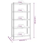 vidaXL Étagère de rangement 5 niveaux Anthracite Acier bois ingénierie