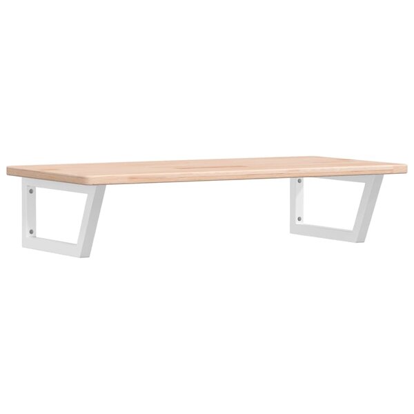 vidaXL Étagère de vasque murale acier et bois de chêne massif