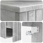 vidaXL Meuble de lavabo mural Gris béton 49 x 44 5 x 65 cm