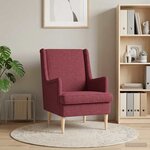 vidaXL Fauteuil Bordeaux Tissu