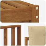 vidaXL Ensemble de canapés d'extérieur 4 pc Naturel et Beige