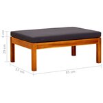 vidaXL Repose-pieds de jardin lot de 2 Bois d'acacia massif