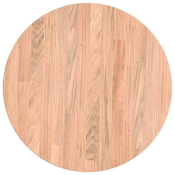 vidaXL Plateau de table Autre Marron clair Ø 40 x 4 cm Chêne massif