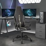 vidaXL Chaise de jeu Noir et camouflage Similicuir