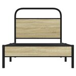 vidaXL Cadre de lit sans matelas 80x200cm chêne sonoma bois ingénierie