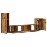 vidaXL Ensemble de meuble TV mural 4 Pièces vieux bois bois d'ingénierie